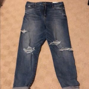 Medium wash distressed jeans